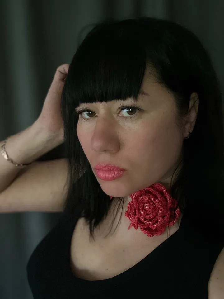 Crochet pattern flower choker PDF digital instant download, video tutorial, floral necklace, women accessories, vintage rose, brooch