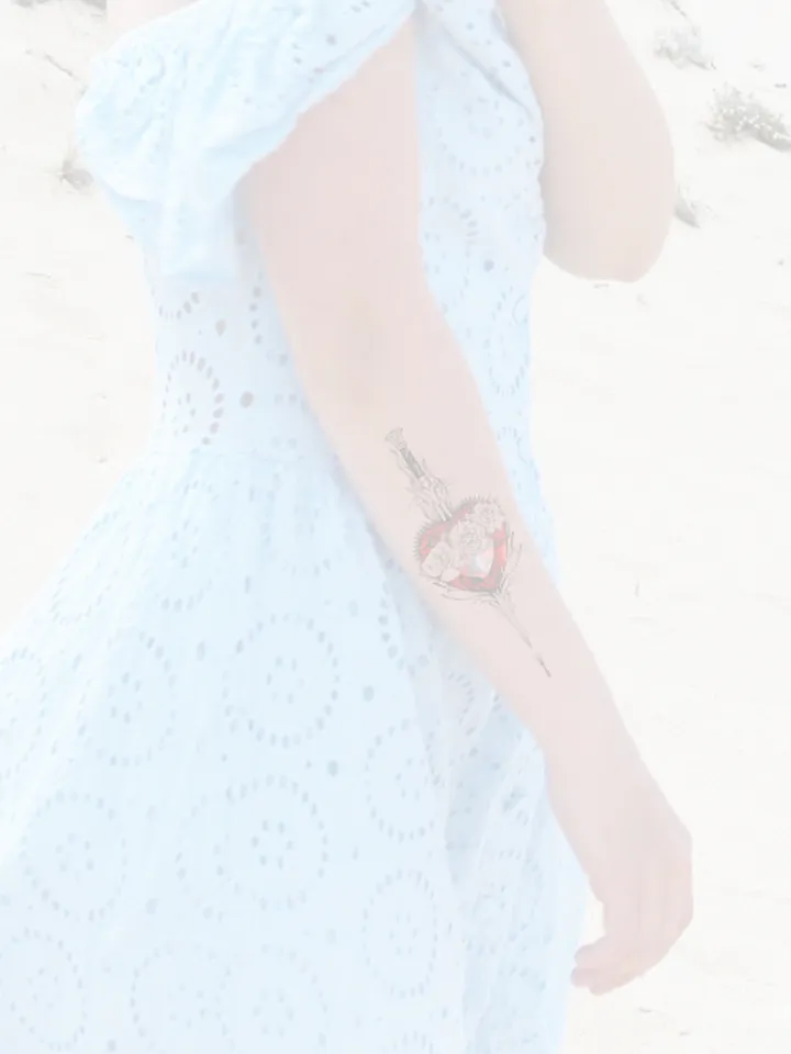 Sacred Heart Tattoo Design Sacred Heart Tattoo Idea Flash Sketch, Instant download JPG, PDF