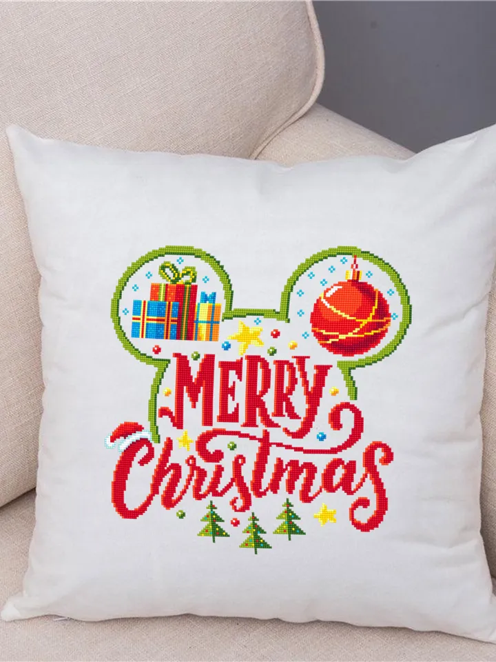Christmas cross stitch pattern download PDF Christmas mouse ears pattern digital PDF Winter holiday xstitch chart DIY Christmas decor #N27