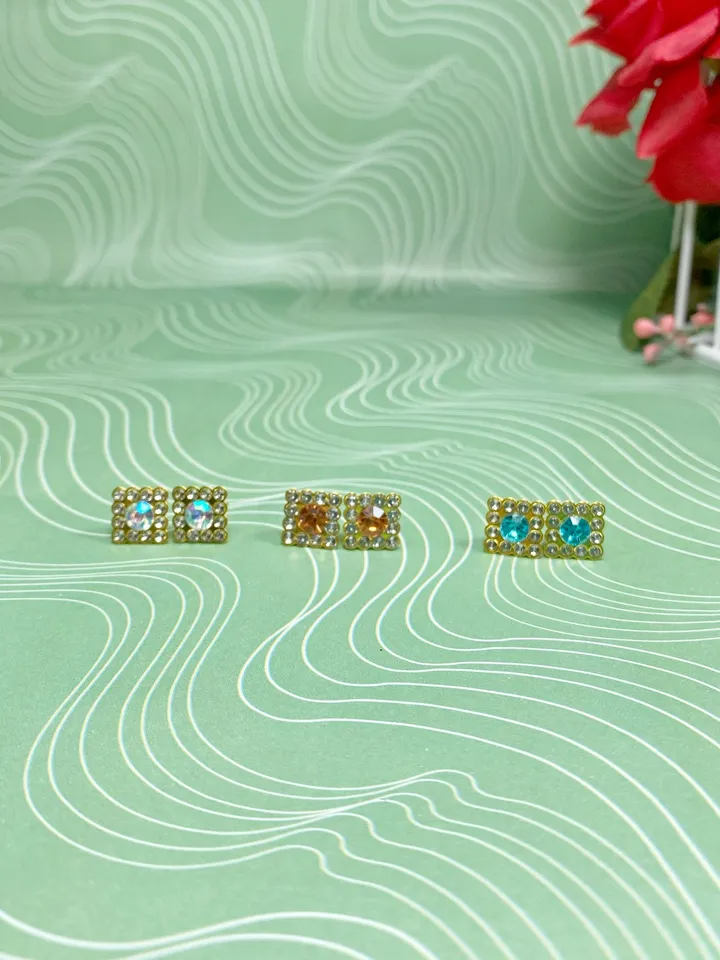 Stud earrings. Handmade jewelry.