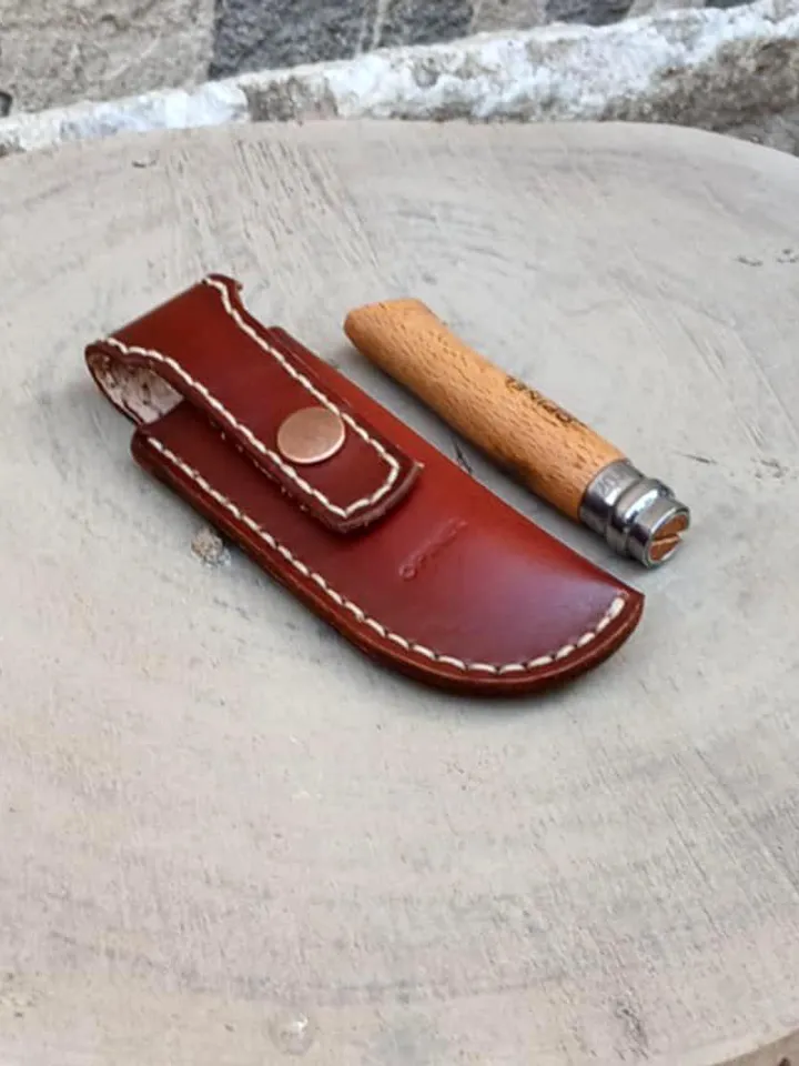 Leather Case for Opinel 7 8 knife, Knife Sheath for Opinel, PDF leather sheath, Belt Pouch holster, PATTERN, Handmade, easy and simple
