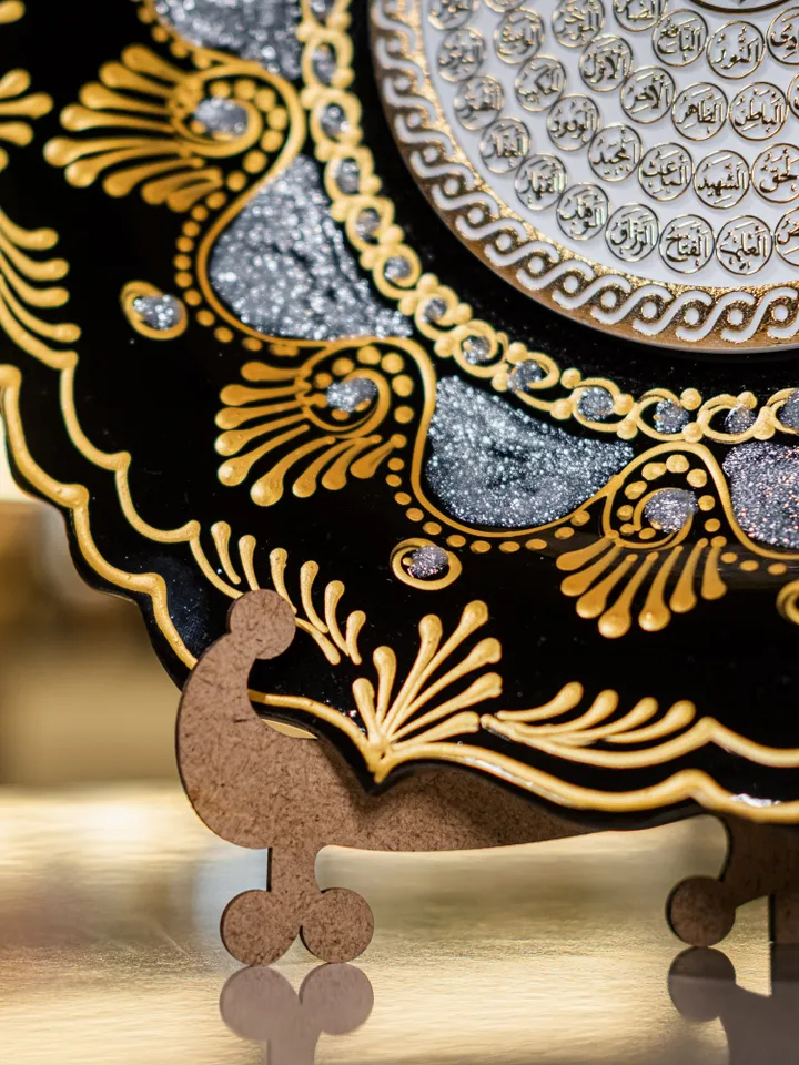 Artisian Black and Gold Handmade Plate