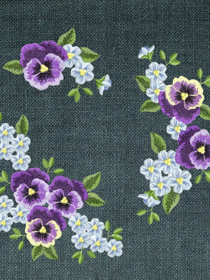 Set of Pansies Flowers (40% discount) Machine embroidery designs digital embroidery pattern motif 3D pattern motif Flower FSL embroidery