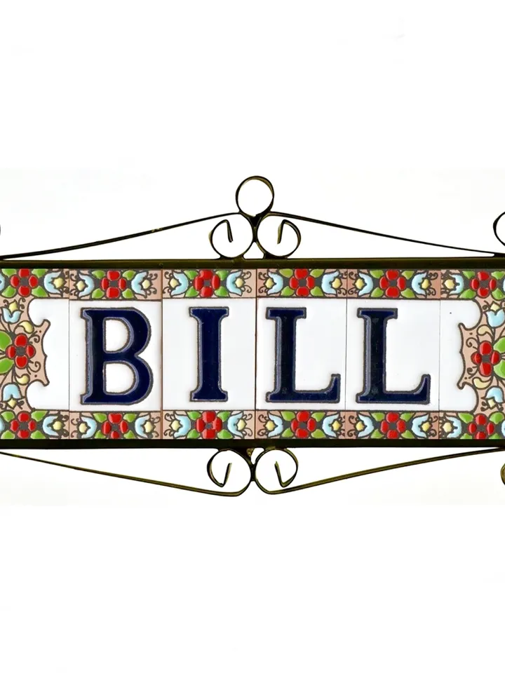 Ceramic letters and numbers 7.5cm. (3") for the wall - Hand-glazed in Spain - "ESCUDILLER-Azul" models - Ceramic letters number -