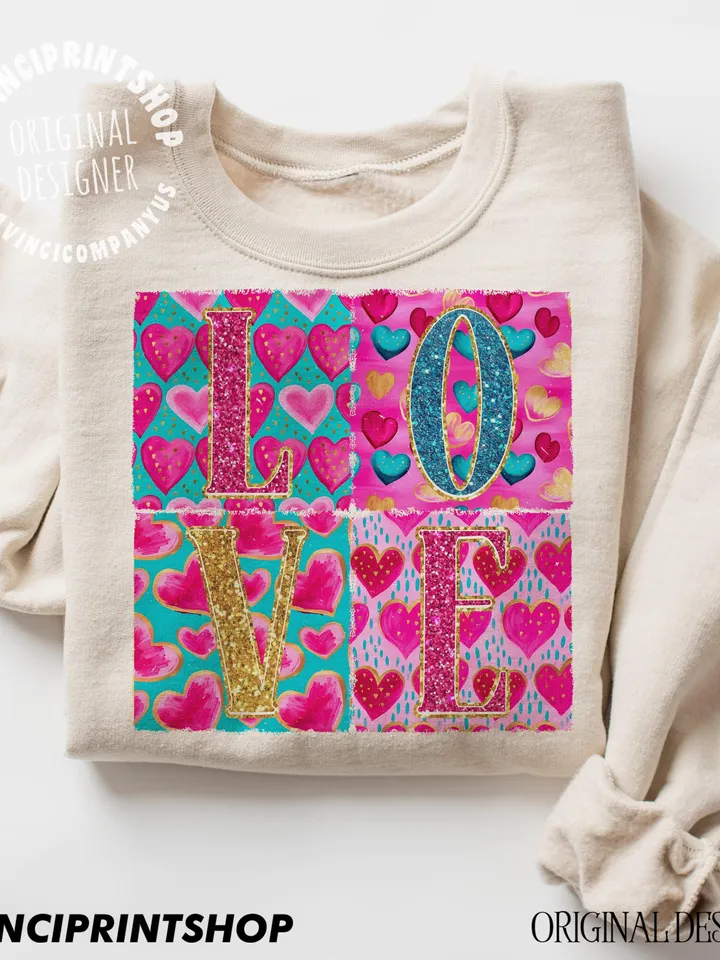 Love png, Valentine Shirt Sublimation, Glitter Valentines png, Retro Valentine png, Love Sublimation, Valentines png, Preppy, Cute, png file