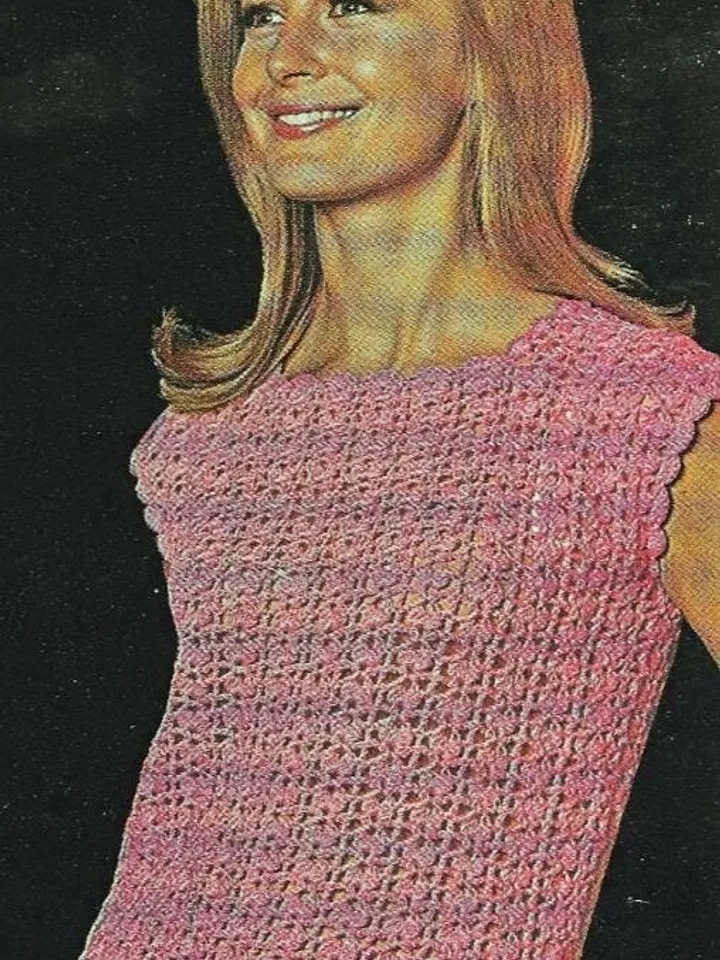 Top crochet pattern pdf, lace top pattern, sleeveless tank top, T-shirt crochet pattern instant download
