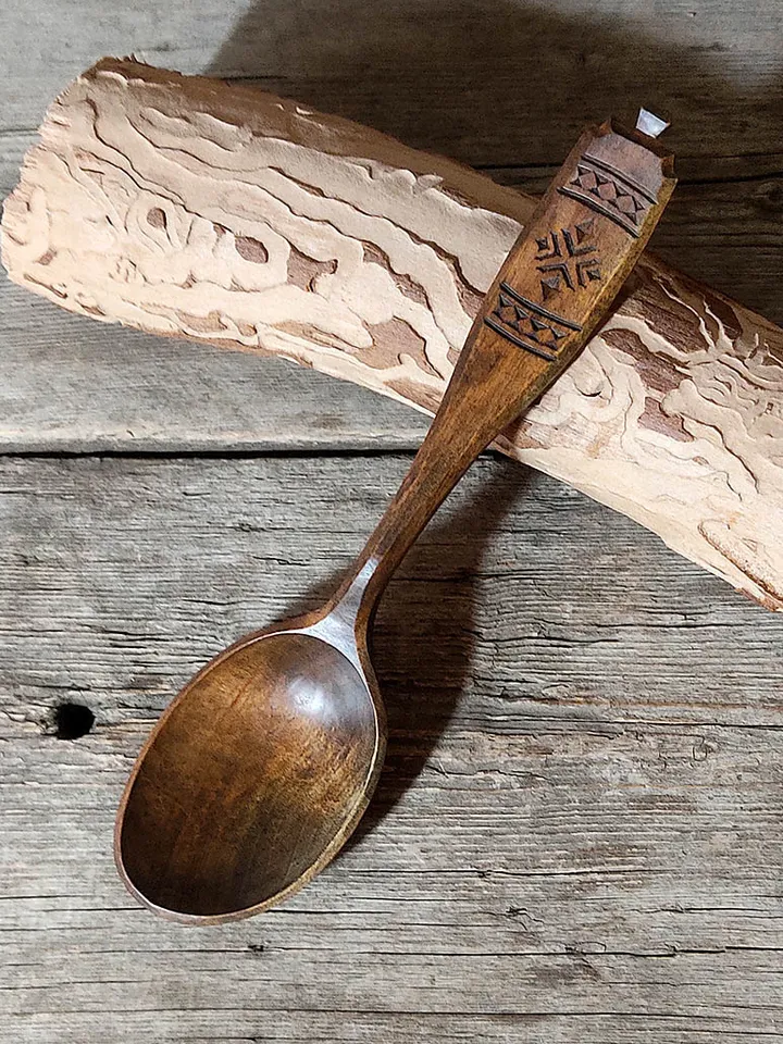 Free PDF Template for carving Wooden Spoon