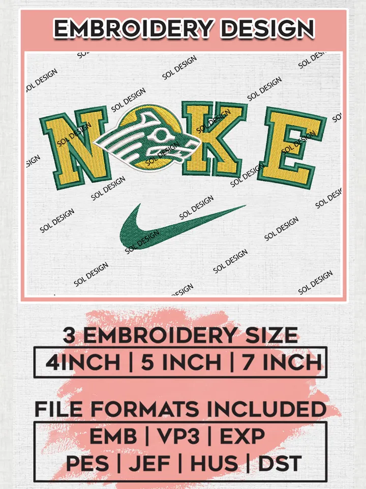 Ni.kee Alaska Anchorage Seawolves Team Logo Embroidery Design Files, NCAA Alaska Anchorage Seawolves Machine Embroidery, NCAA Teams, 3 sizes, NCAA Machine embroidery designs, Digital Download