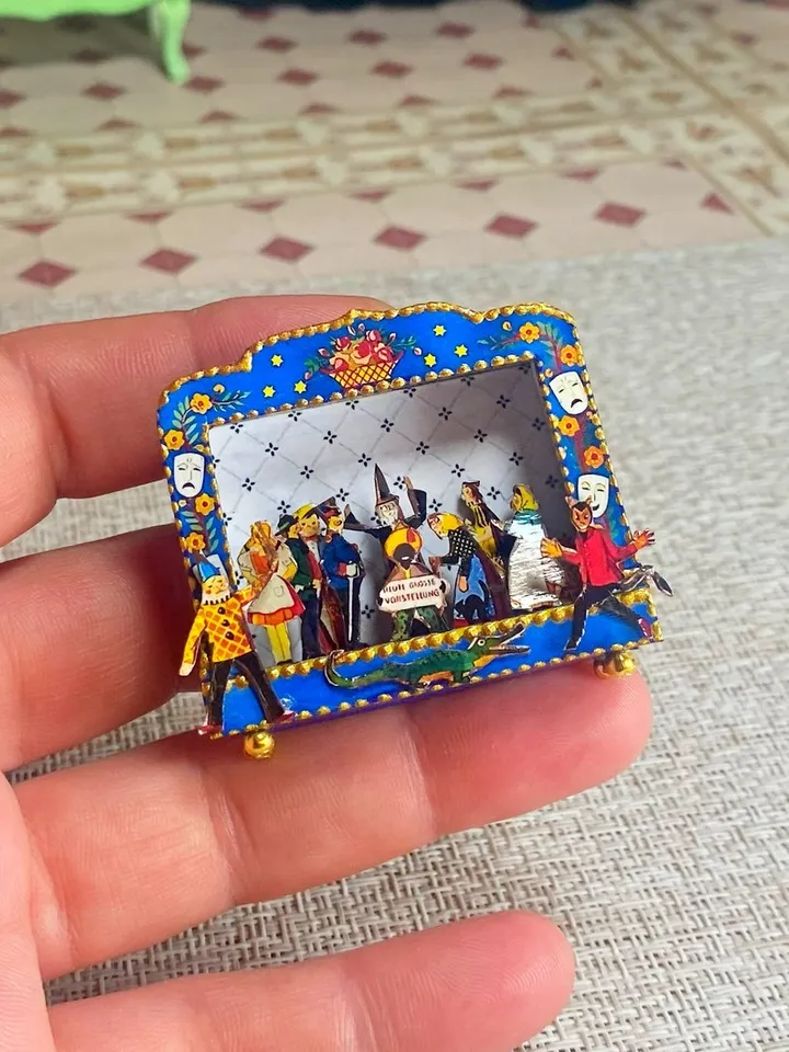 Puppet theater. 1:12. Theater for a dollhouse. Handmade.