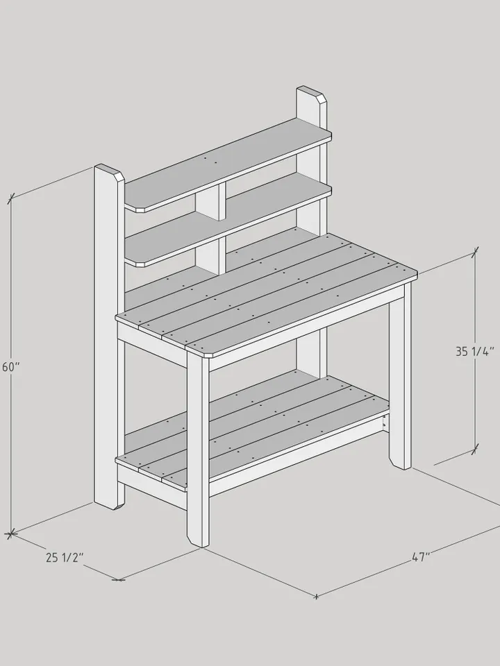 DIY Potting Bench Plans, PDF