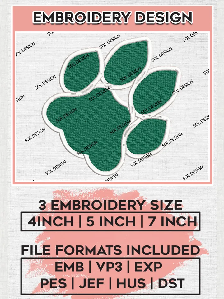 Ohio Bobcats NCAA College Football Team Footprint Logo embroidery designs, NCAA Ohio Bobcats Logo Machine embroidery designs, NCAA Team Logo embroidery designs, NCAA Game Day Machine embroidery designs, Digital Download