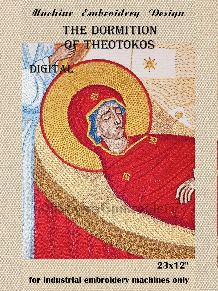 The Dormition embroidery design