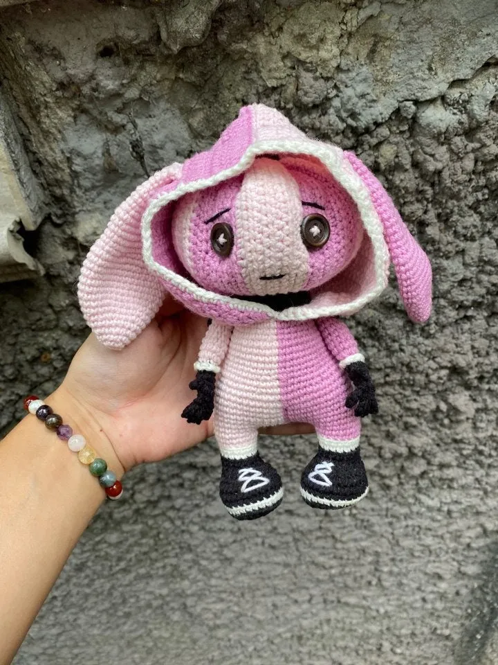 PDF Crochet Creepy Bunny Pumpkin pattern, Halloween amigurumi, Amigurumi pumpkin, Amigurumi Pumpkin monster, DIY Handmade Toy, Spooky Gift