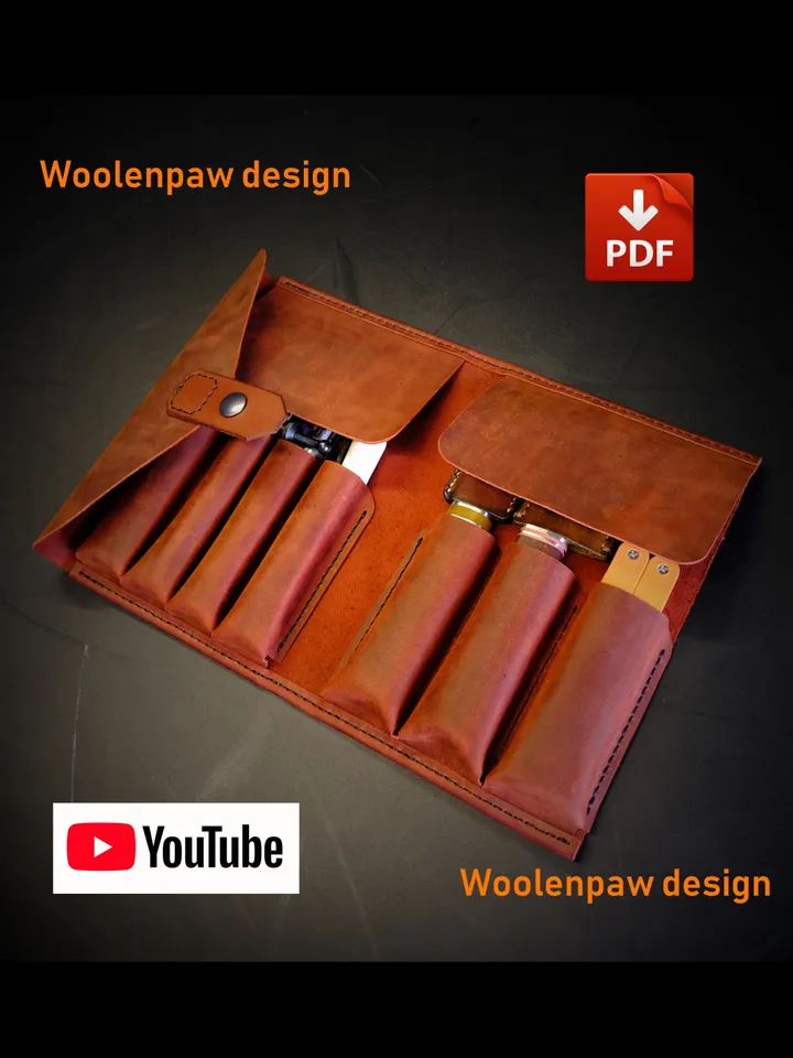 Leather pattern to make a Tool roll.OTH16