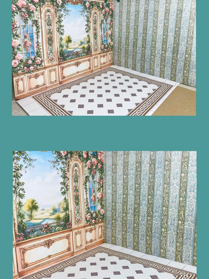 Digital printing. Wallpaper for a dollhouse. 1:12. Author's design.