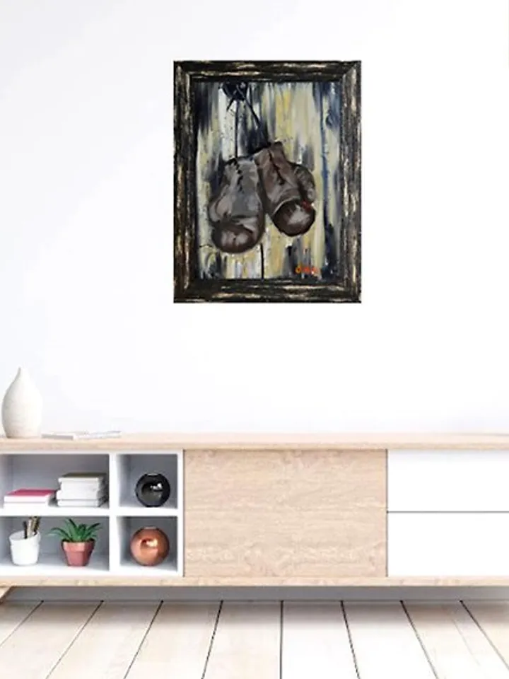 Sport Original Art Boxing Gloves Painting MMA Artwork Boxing Wall Art