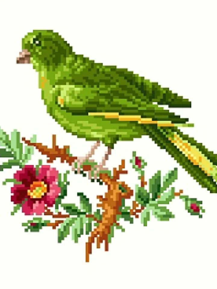 Green and blue birds