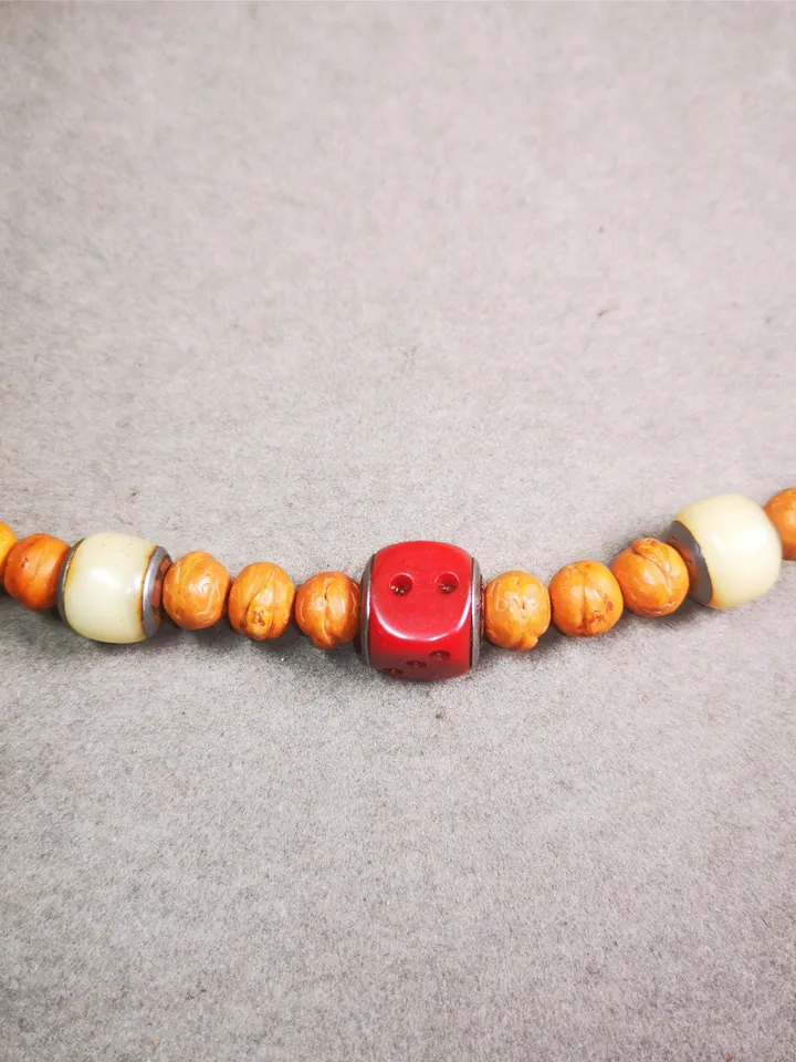 Gandhanra Tibetan Mala Spacer Beads Set,Marker Beads for Prayer Beads Necklace Accessories,Made of Bone and Plastic
