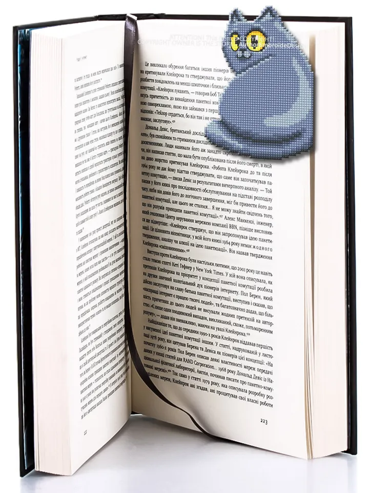 Funny cat Corner bookmark cross stitch pattern download PDF Cat cross stitch chart, Cat bookmark digital pattern PDF, Cat lover gift #B258