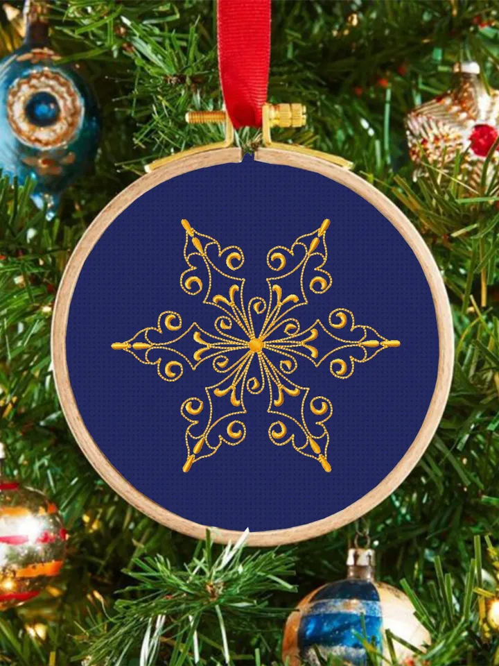 Snowflake embroidery design Machine embroidery pattern, Embroidery files christmas snowflake download, Christmas embroidery digital #R32