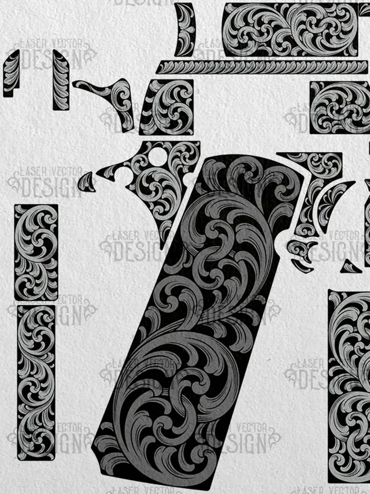 VECTOR DESIGN Colt 1911 Government 38 Super Scrollwork