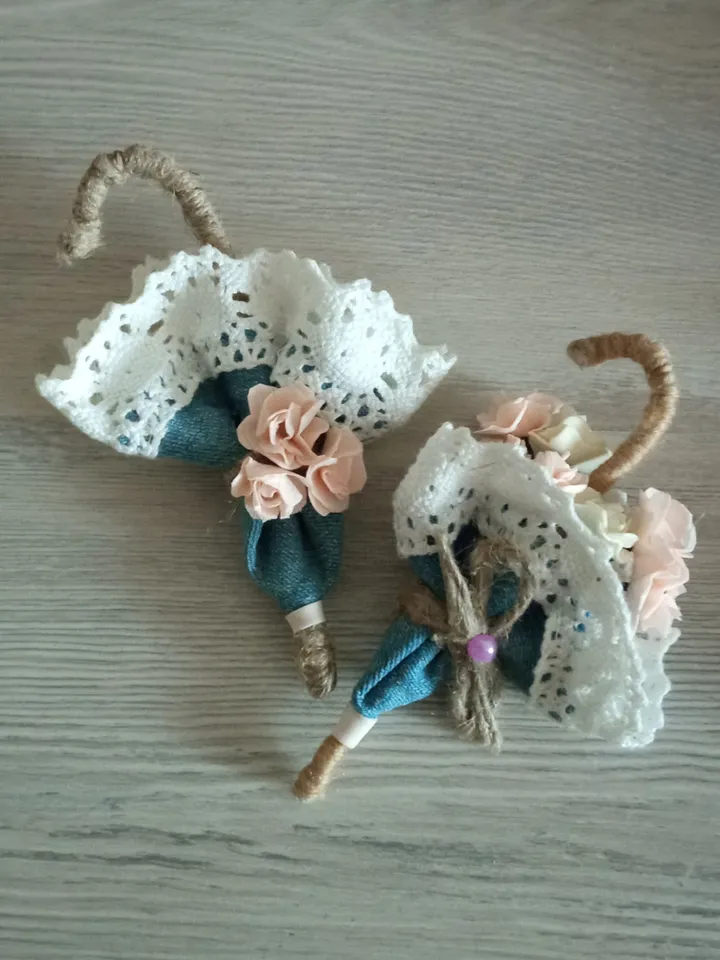 Set of 2 denim brooches handmade/jeans brooches on a pin/blue brooch/women's accessories/gift for her/ mother day gift
