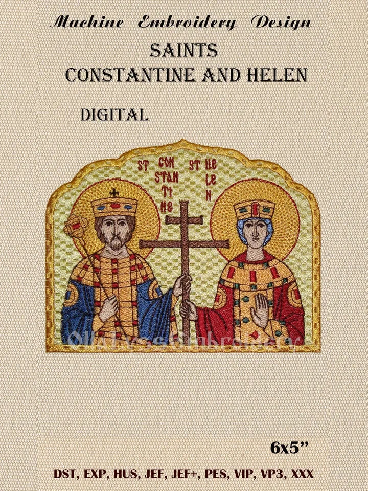 Saints Constantine and Helen embroidery design