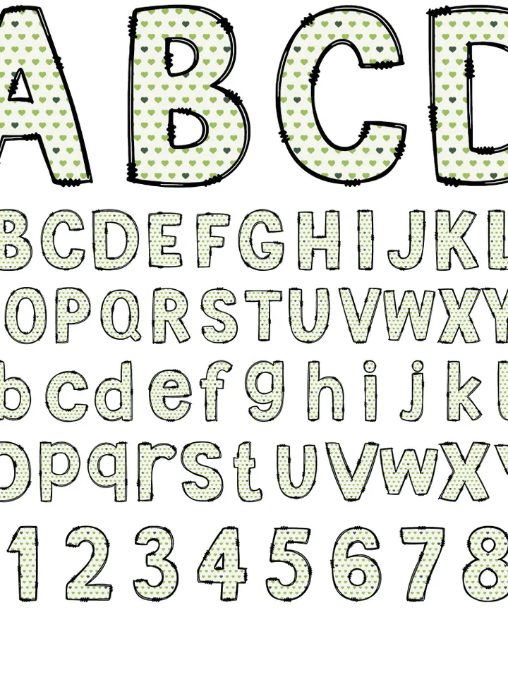 St Patrick's Day Alphabet PNG, Shamrock Alphabet Clip Art,ST Patricks Day, Digital File, Patrick's Day Sublimation, Png Digital Sublimation