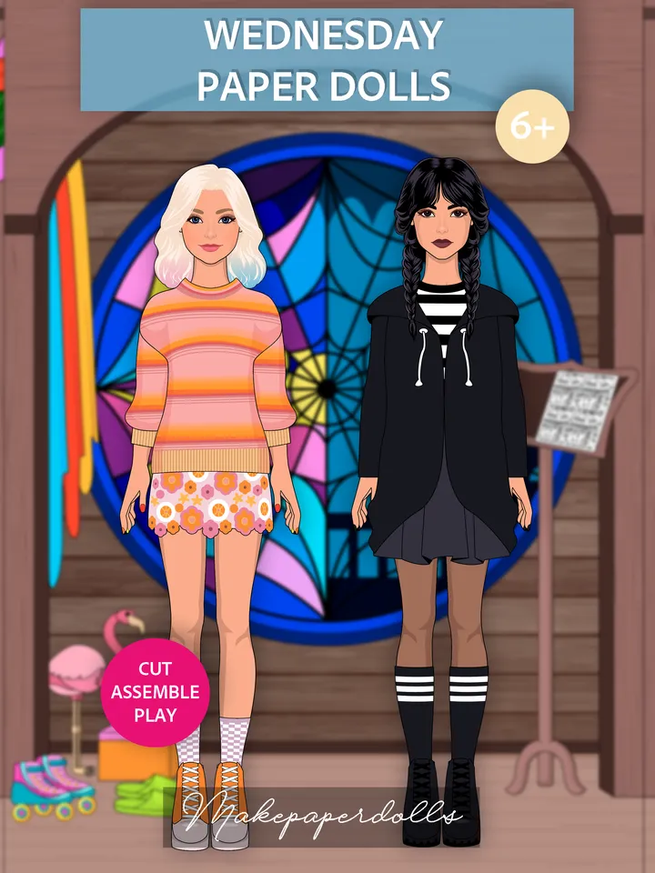 Wednesday Paper Dolls
