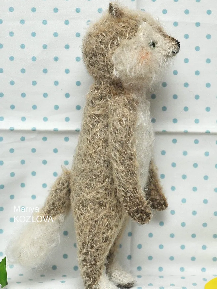 PDF Download Epattern for 8" Artist teddy toy DIY Wolfy Wolf/ sewing instructions/ accessory,clothes,basket instruction