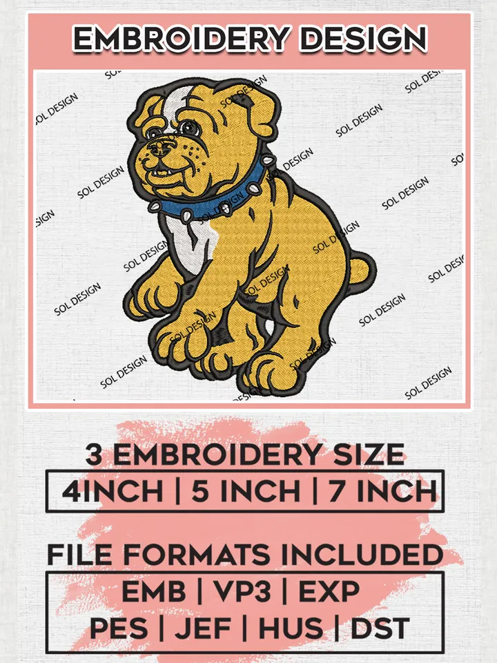 NCAA North Carolina A&T Aggies Football Team Mascot Logo Embroidery Design Files, NCAA North Carolina A&T Aggies Machine Embroidery, NCAA Teams, Game Day, 3 sizes, NCAA Machine embroidery designs, Digital Download