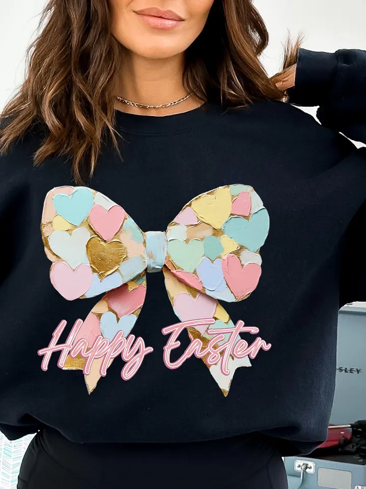 Easter Day Heart Bow png,Easter png, Happy Easter Png, coquette easter png, bow png designs, Coquette Bunny Png Trendy Easter