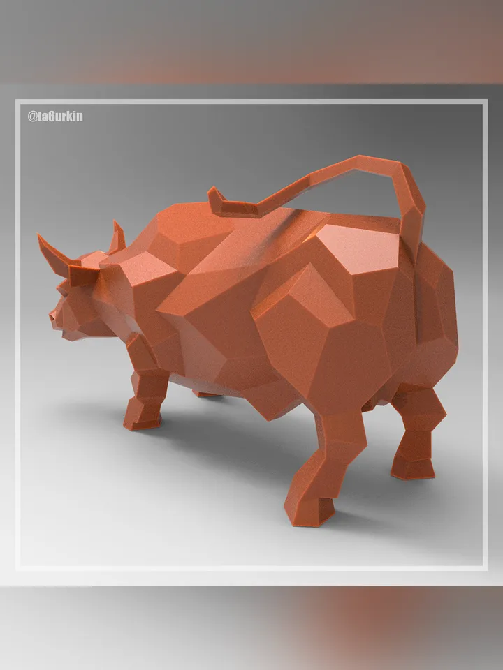 Welding Project Plans Drawings Charging Bull (DXF, PDF)