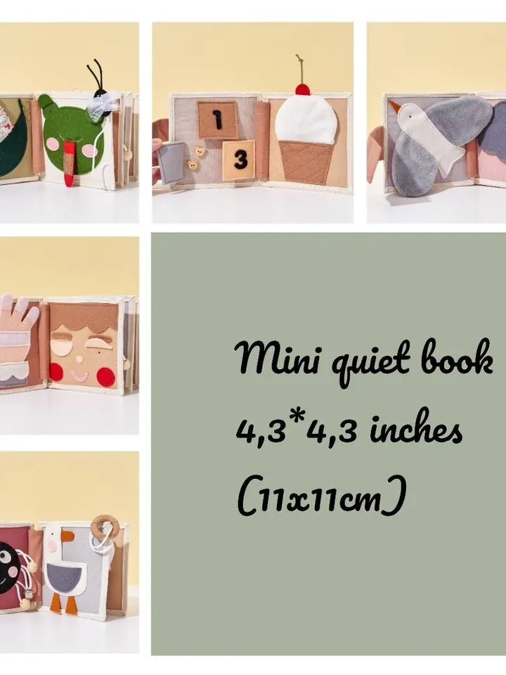 quiet book montessori toys infant 6-8 months, stoffbuch baby, quiet book toddler, spielzeug ab 6 monate, libri sensoriali kinderkrama