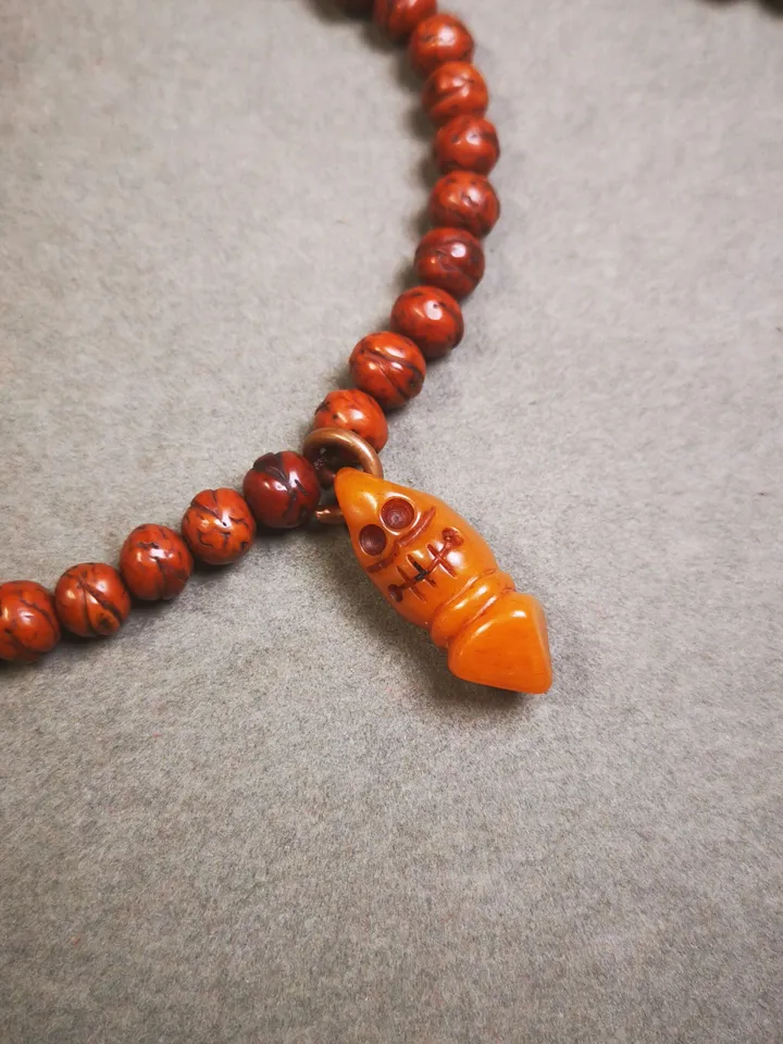 Gandhanra Tibetan Bone Carved Phurba Amulet, Ritual Implement Pendant