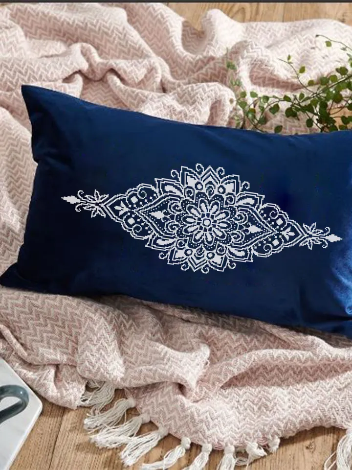 Flower mandala cross stitch pattern PDF download Monochrome mandala digital PDF, Flower cross stitch chart Mandala art, DIY Home decor #M216