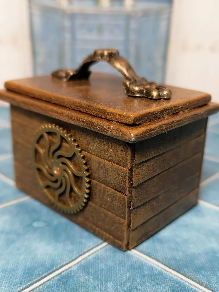 Dollhouse box. Miniature box.Dollhouse accessories.