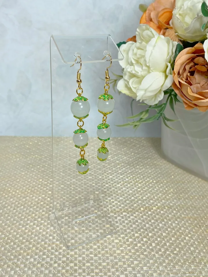 Earrings glow in the dark. Handmade jewelry.