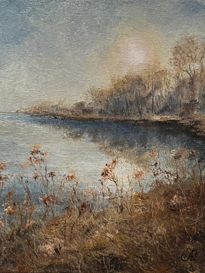 Landscape Original Painting Autumn Oil Wall Art Forest Artwork