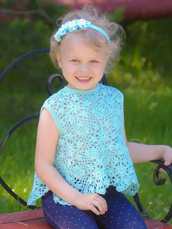 Kid's Summer Crochet Top Monika – Crochet Top Pattern for a Little Girl