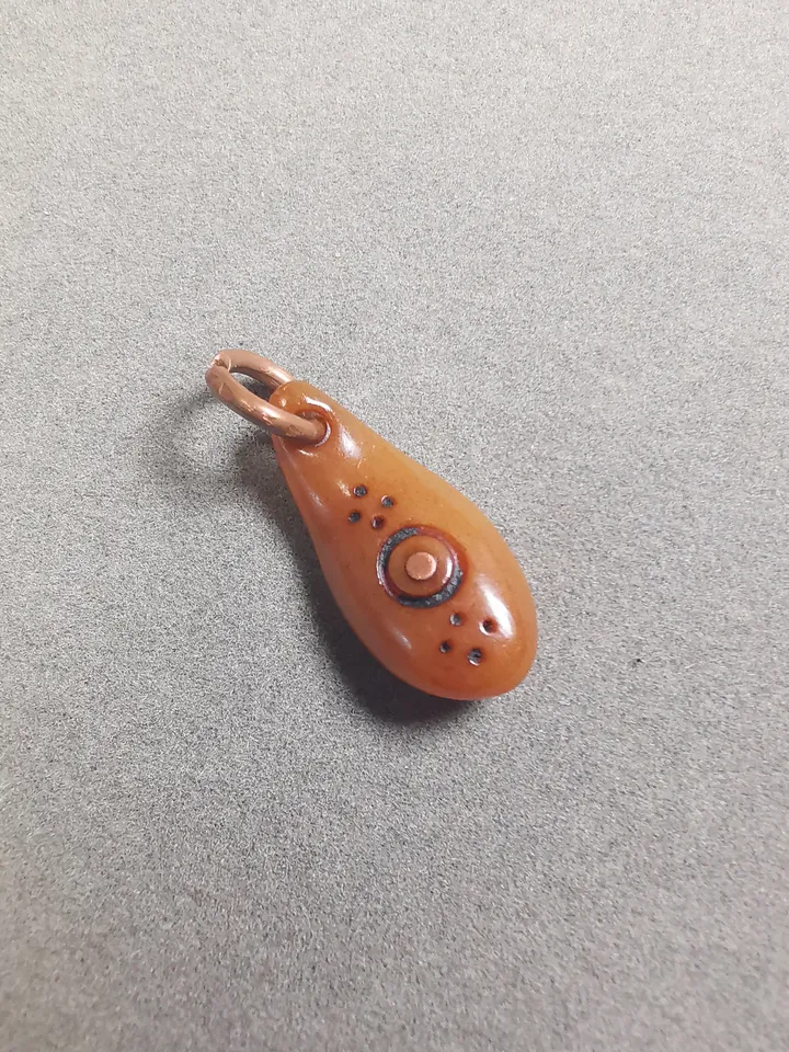 Gandhanra Tibetan Yak Bone Carved Bead Counter Pendant,Mani Jewel Amulet for Mala,Prayer Beads