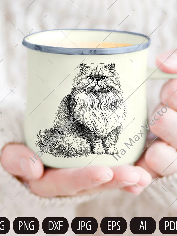 Cat Svg , Cat persian svg, Persian fluffy cat, cute kitten face svg, cute cat face svg, cat faces svg, face svg, cat svg bundle, cat image