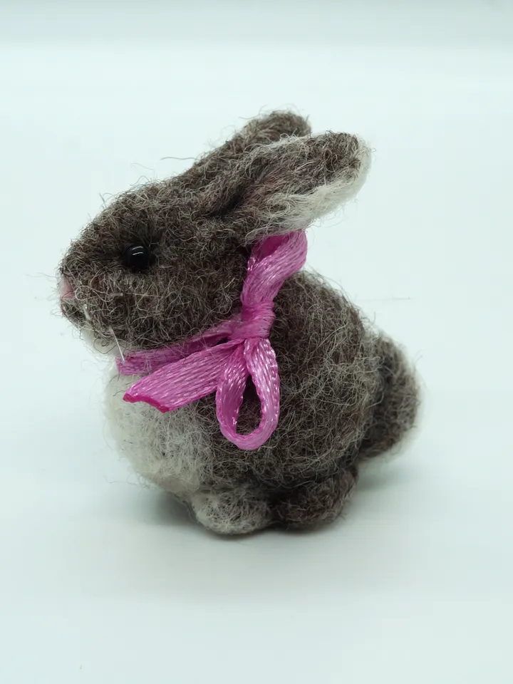Cinnabun the rabbit, miniature needle felted bunny, gift for her, tiny rabbit, made to order