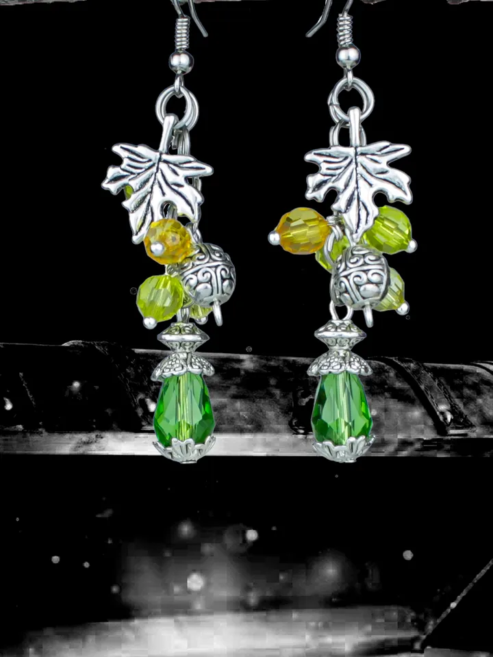 Handmade Unique Beautiful Set of Jewelry with Swarovski "Magic Garden"