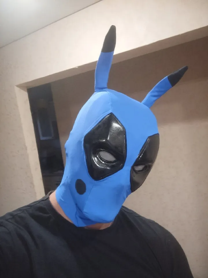 Deadpool Pikachu mask / Pikapool pokemon cosplay