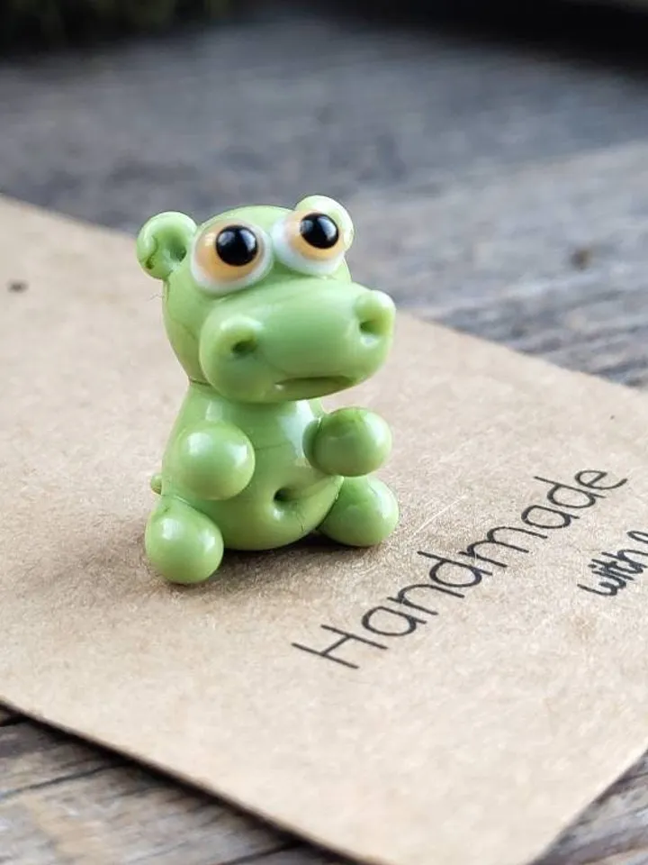 Hippo gifts Hippo ornament Hippo miniature Hippo figurine Hippo art Hippo Christmas Hippopotamus statues Begemoth figurine Glass hippo