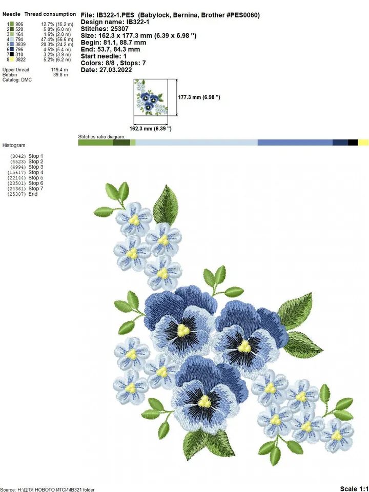 Pansies and Forget-me-nots 3D flowers set machine embroidery designs digital embroidery pattern home and clothing décor embroidery motif 3D