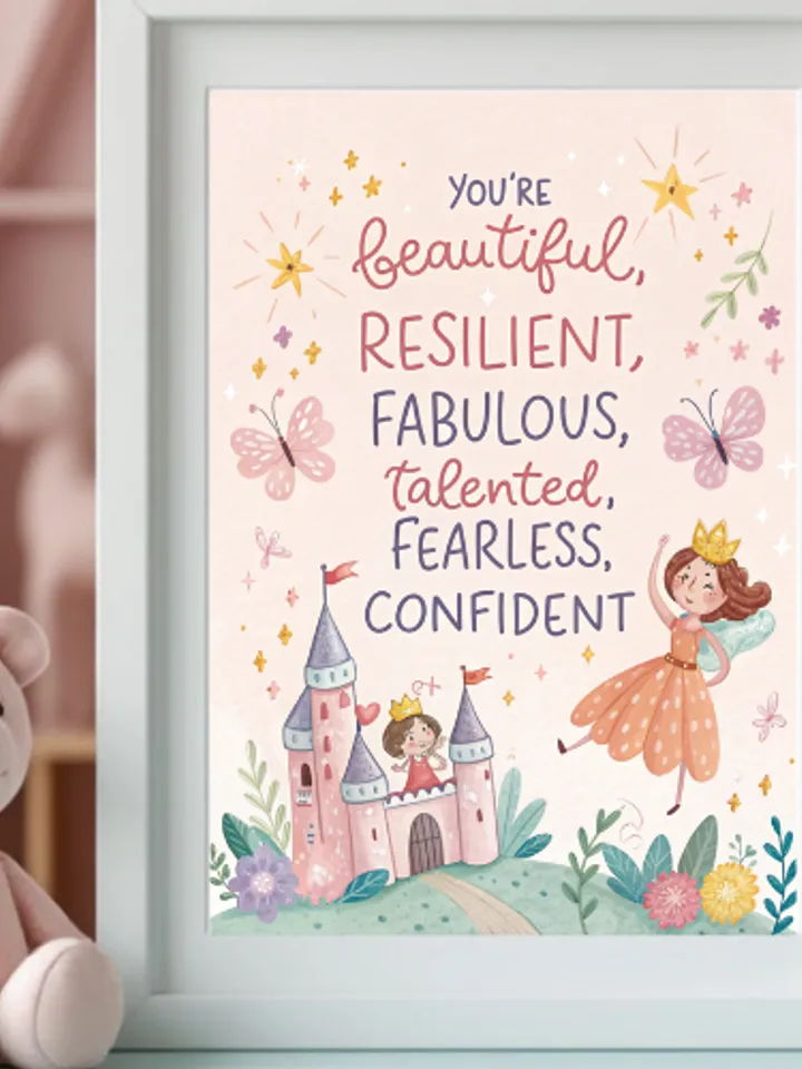 Princess Motivational Kids Poster