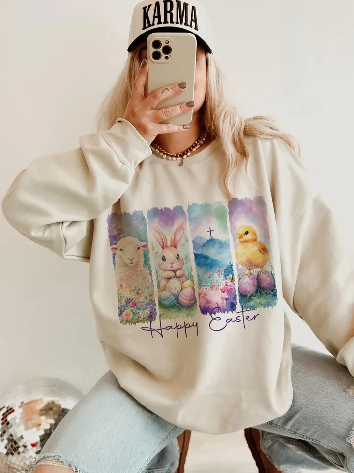 Happy Easter PNG, Retro Easter Png, Easter Bunny Png, Easter Coquette Png, Floral Spring Png, Easter Coquette Png, Brushstroke Easter Png