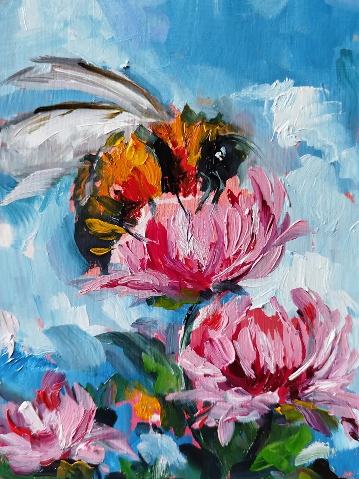 a bee on a flower